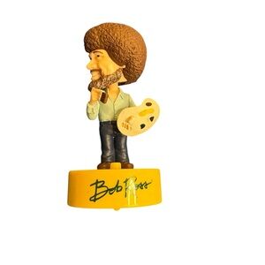 Bob Ross Bobblehead Deluxe Mega Kit with Sound & Mini Flip book Collectible Art